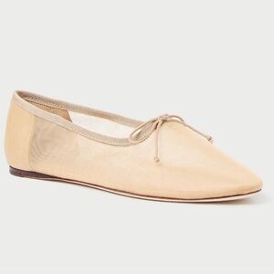 NEW Loeffler Randall Landon Caramel Mesh Ballet Flat Sz 8.5